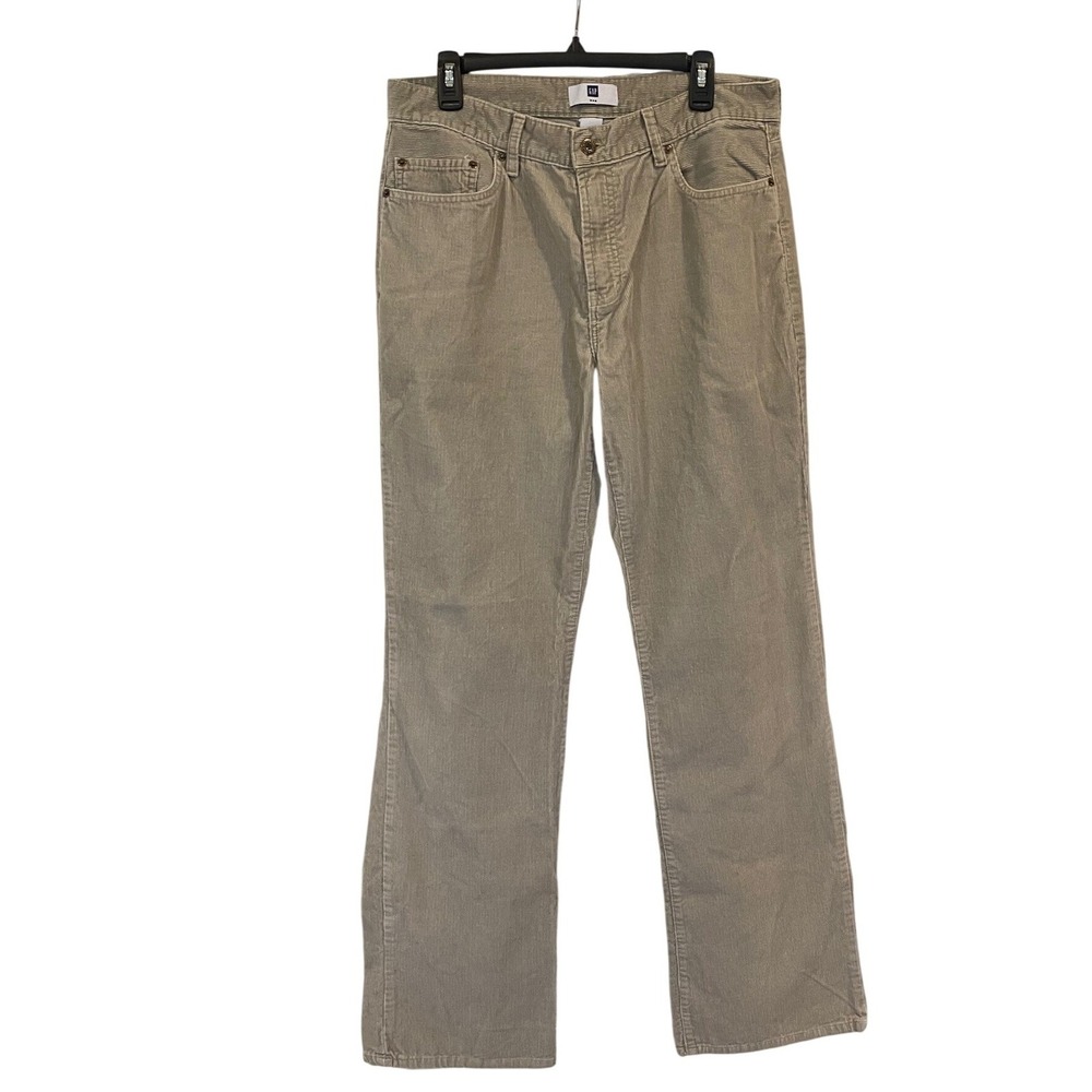 GAP Mens Corduroy Pants Tan Beige Straight Leg 34x34 Vintage 2006 100% Cotton